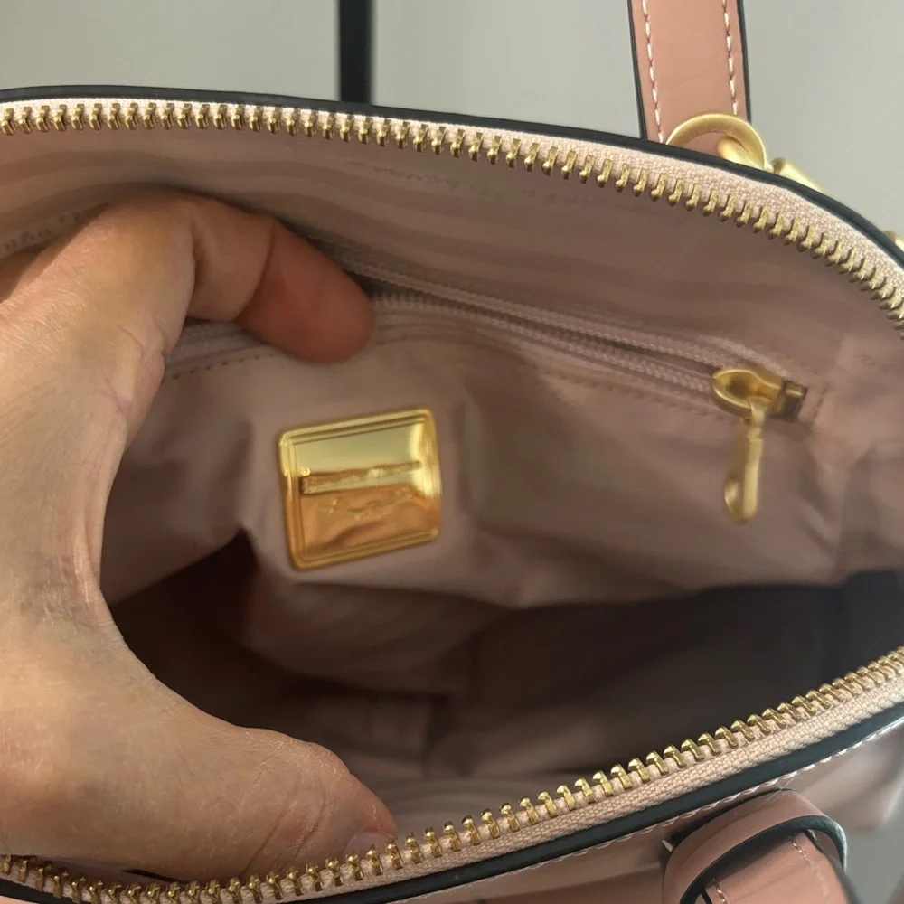 Samantha Thavasa Blush Satchel with Gold Lock
